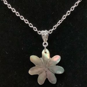 Abalone Shell Flower Necklace